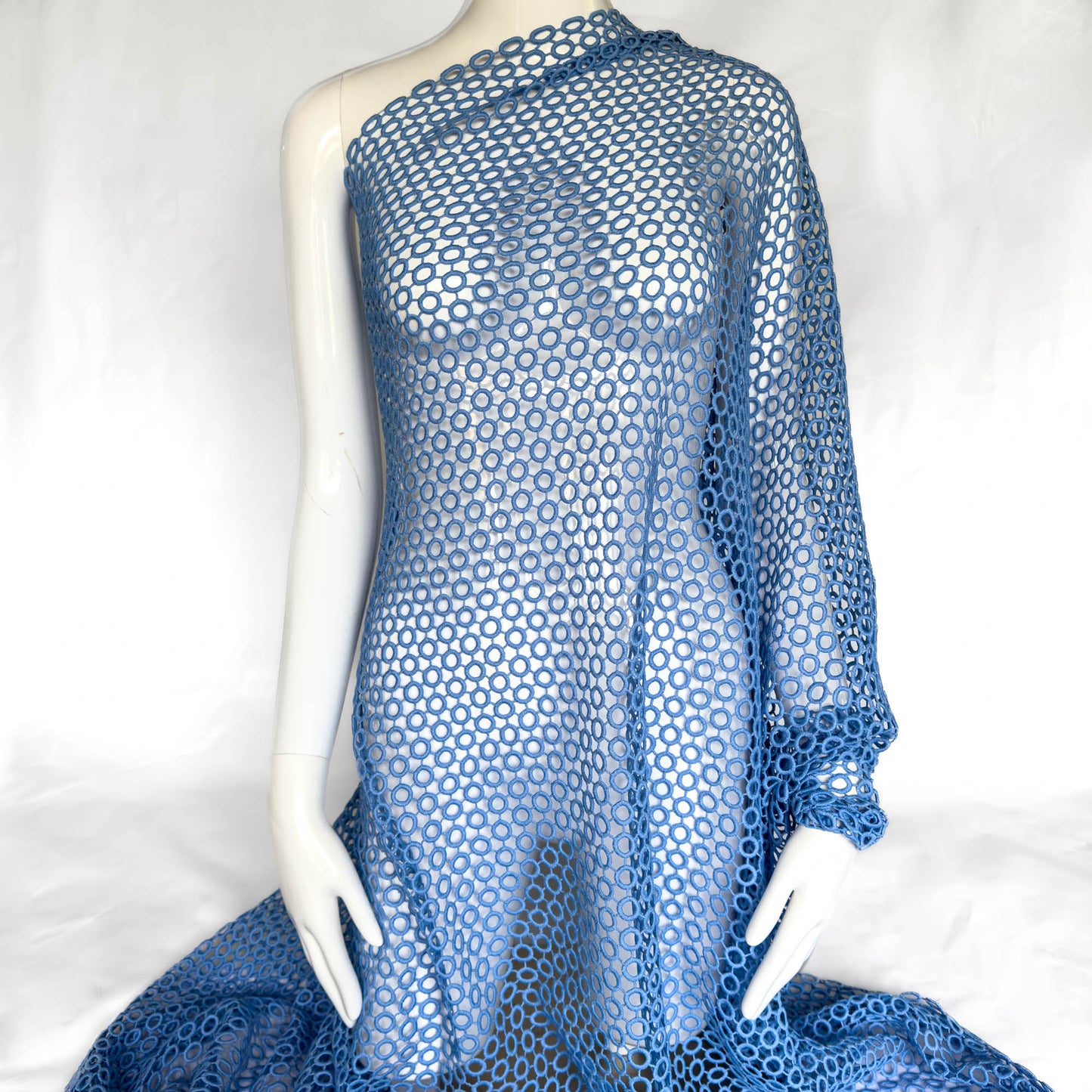 Blue Eyelet Lace