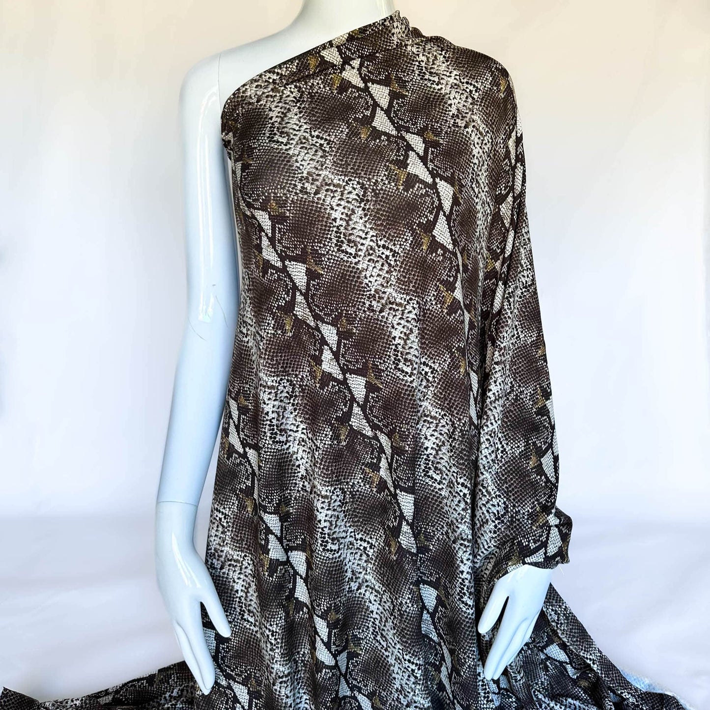 Brown Snake Print Knit