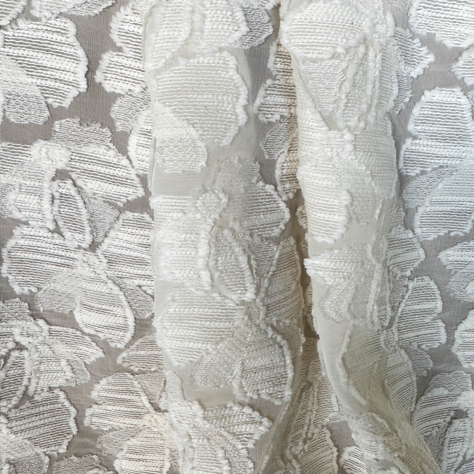 Ivory Floral Embroidered Chiffon